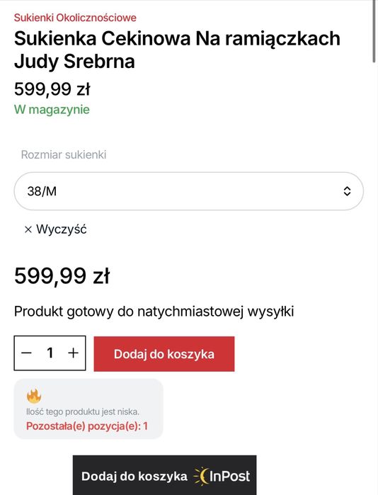 Sprzedam sukienke, odbior osobisty