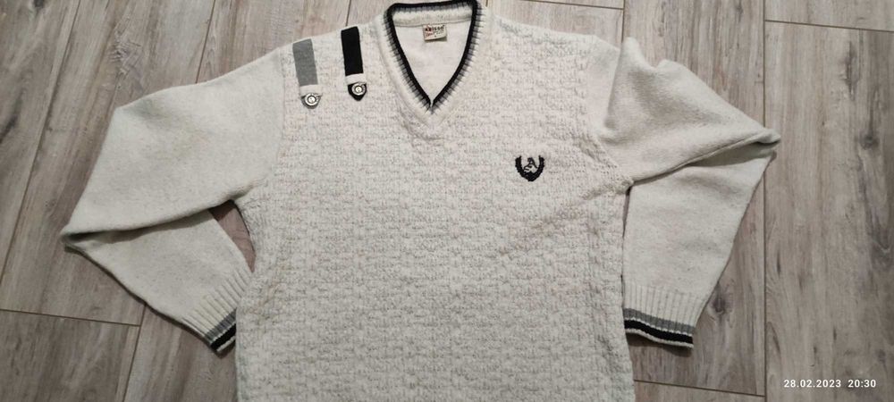Реглан поло светр чоловічий шерсть 48-50
