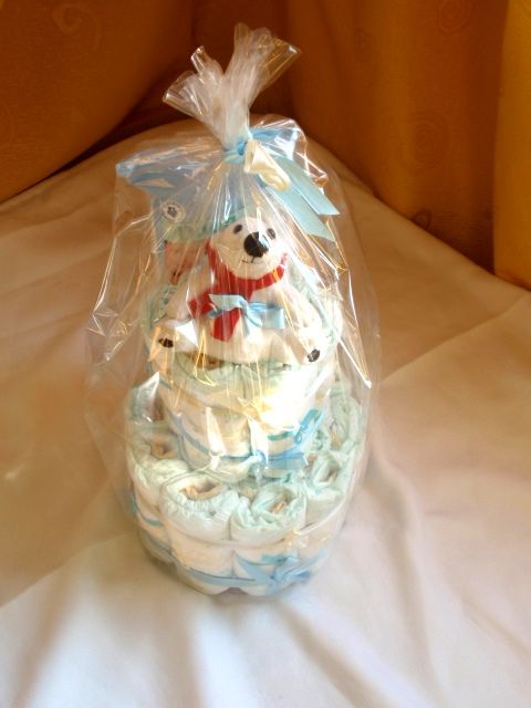 tort z pampersów, chrzciny, pępkowe, baby shower, roczek Tarnów