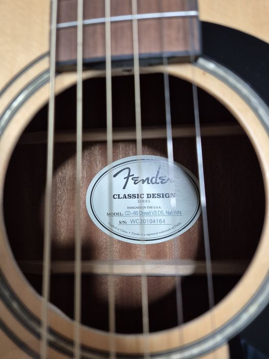 Гітара Fender CD60 dred v3 DS, nat WN