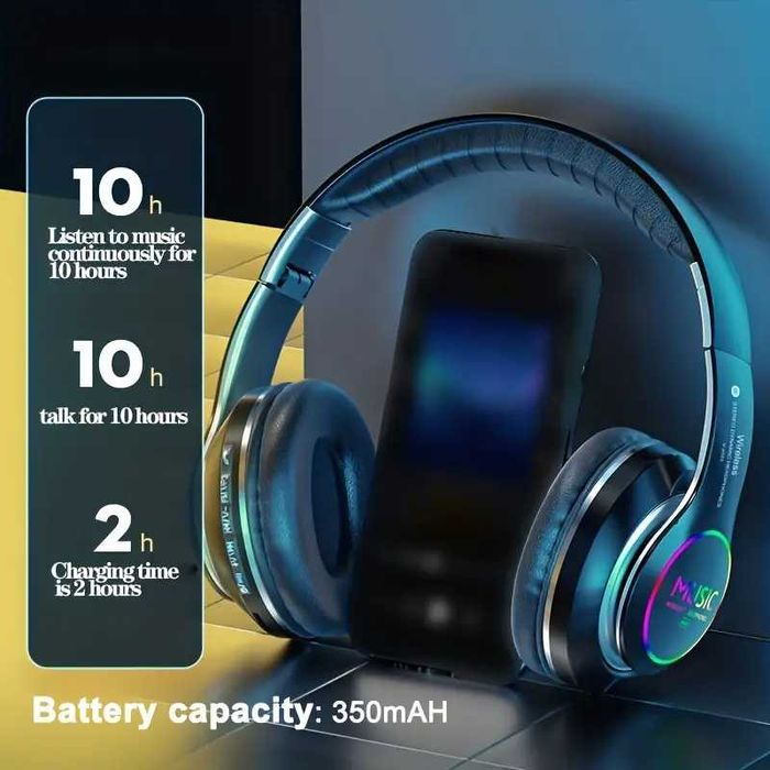 наушники беспроводные новые черные