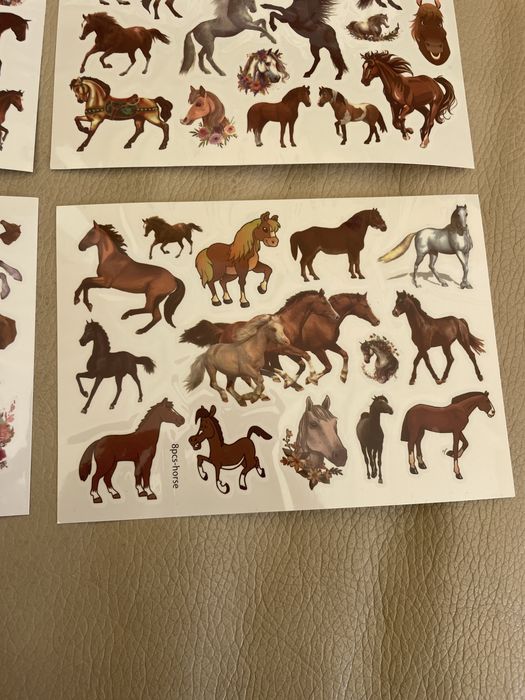 1 kartka Tatuaże konie dla dzieci zmywalne tatoo Hors