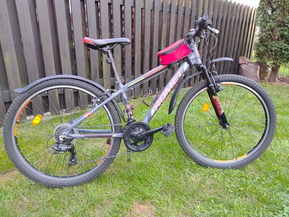 Rower górski ROMET RAMBLER 26" S szaro/pomarańczowy