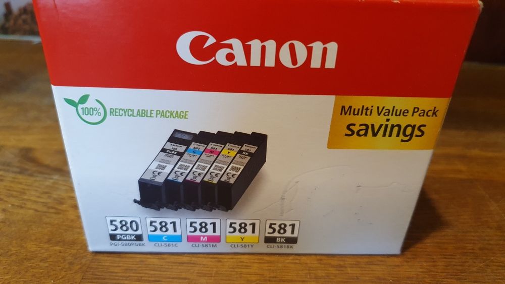Tusz canon 580 zestaw