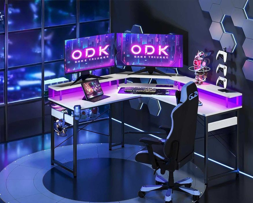 Nowe biurko komputerowe / blat / stół/ stanowisko PC / 129x129  !K608!