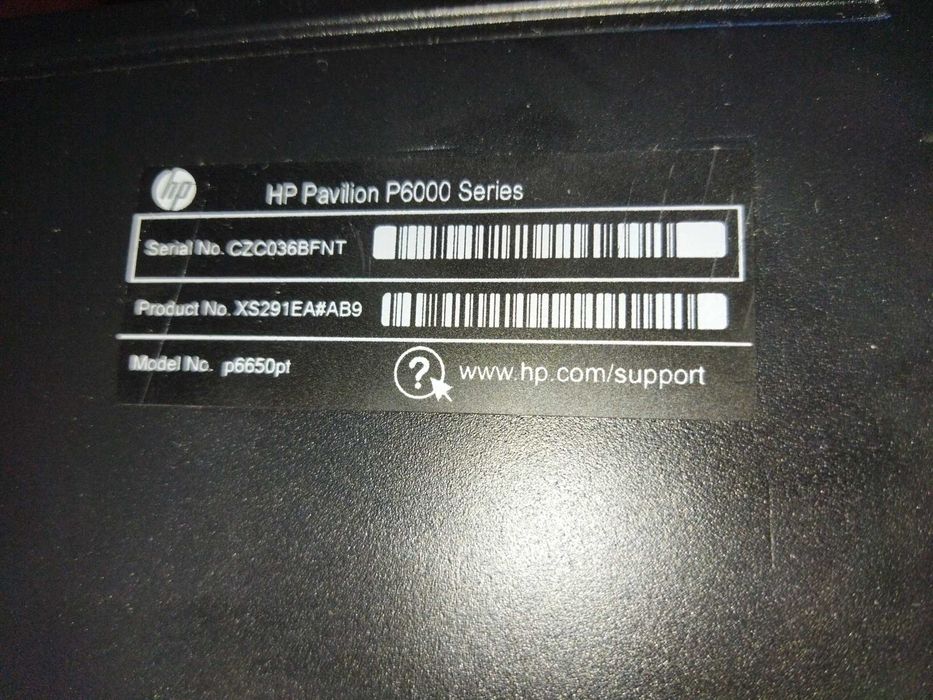 Caixa Computador HP com fonte de alimentação e leitor de cartões