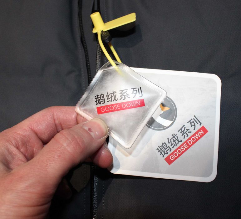 Демисезонный мужской пуховик Aliens на гусином пуху 800 Серый размер M