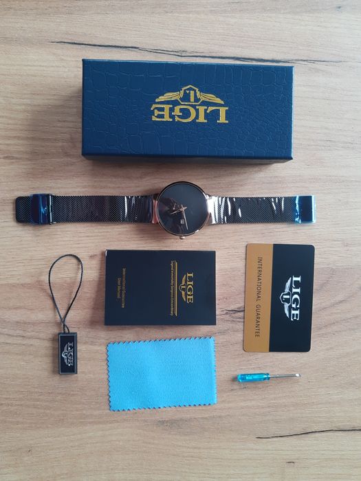 Zegarek męski LIGE z cienką kopertą