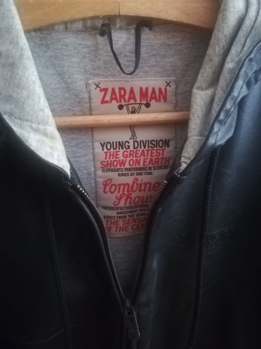B.ciepła bluza/kurtka ZARA MAN a la skóra,z metki XL/42 wymiary ->opis
