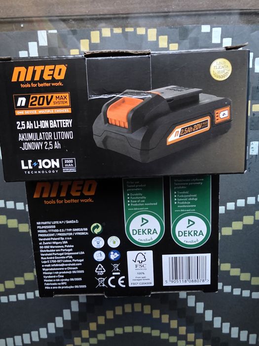 Akumulator NITEO 2,5 Ah litowo-jonowy N20V Max 2sztuki
