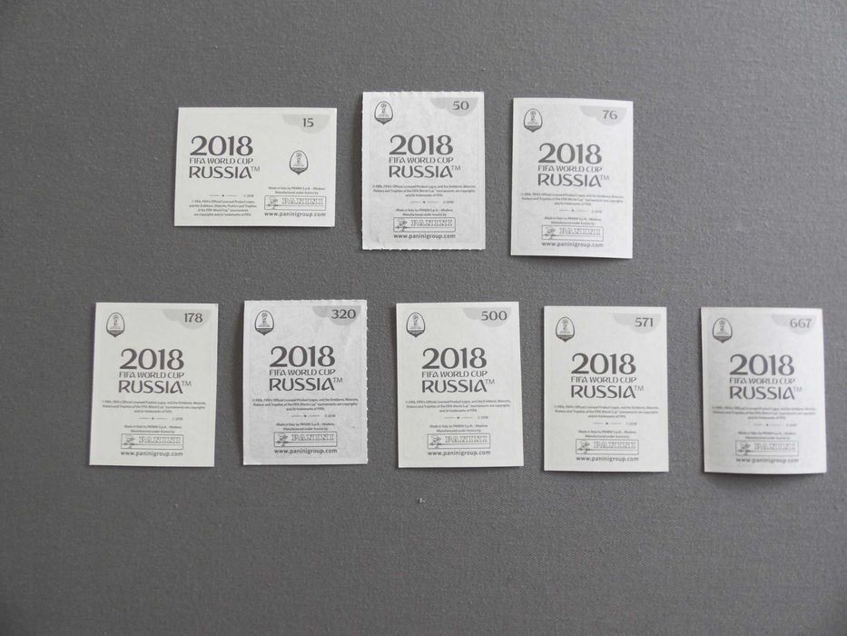 Cromos Panini Mundiais 2010 e 2018