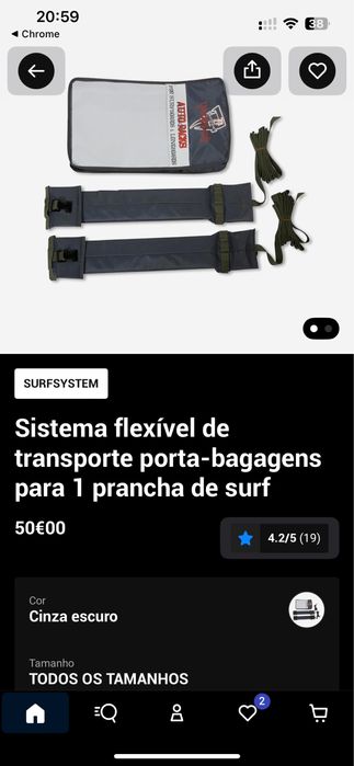 Prancha Surf Bic 7”3 + Saco Transporte + Sistema de Transporte Carro