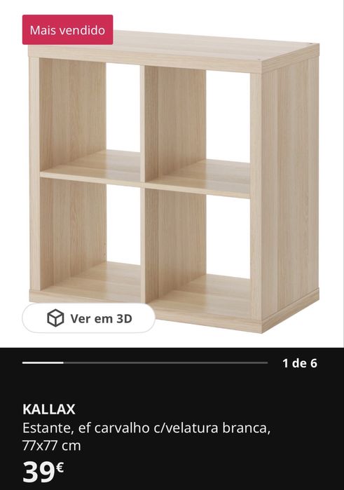 Kallax IKEA de 4 cubos,| com rodas