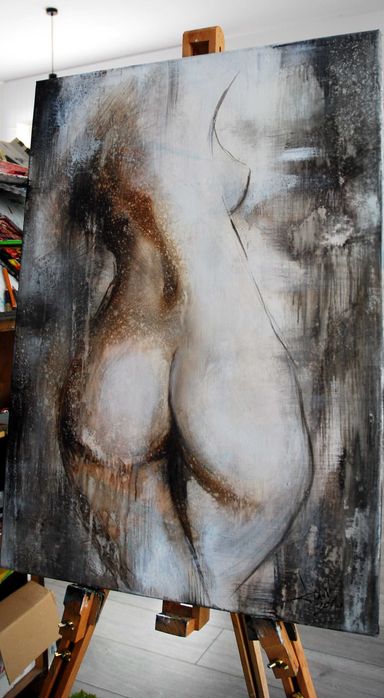Nowoczesny akt kobiecy – obraz akrylowy 70x50 cm