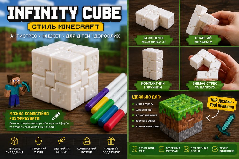 Infinity Cube у стилі Minecraft