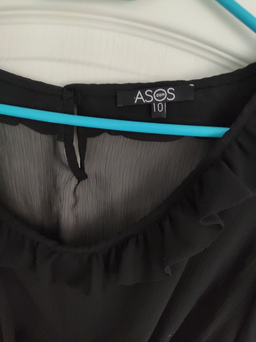 Czarna prześwitująca bluzka Asos 38