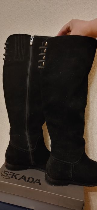 Сапоги жіночі замшеві 37р єврозима