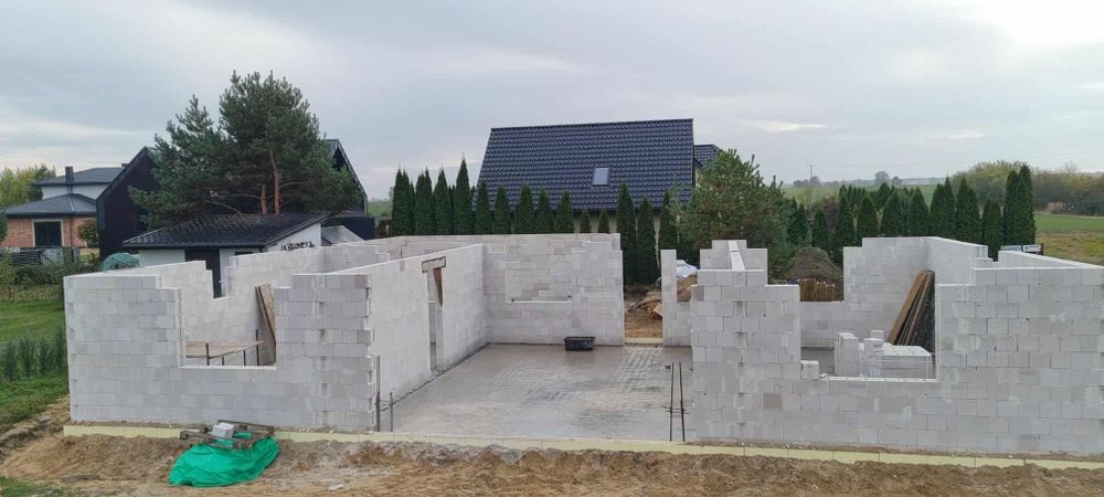 Budowa SSO, silosy, żelbety, mury, stropy, budowa domów