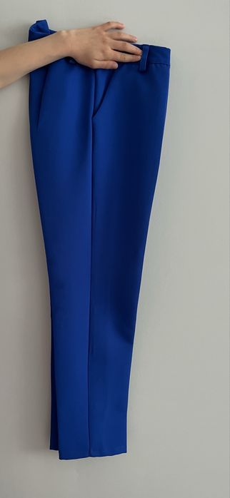 Elegancki garnitur damski chabrowy