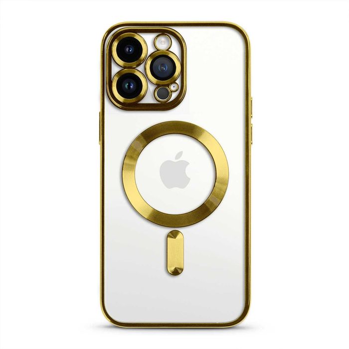 Case Etui Iphone 13/14/15Plus Pro Max Magsafe Magnetyczne Złoty Plecki
