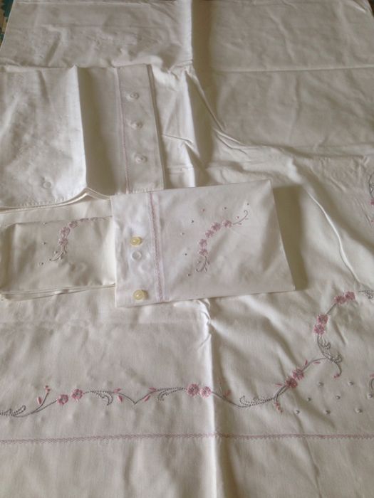 Lençol linho+almofadas+travesseiro