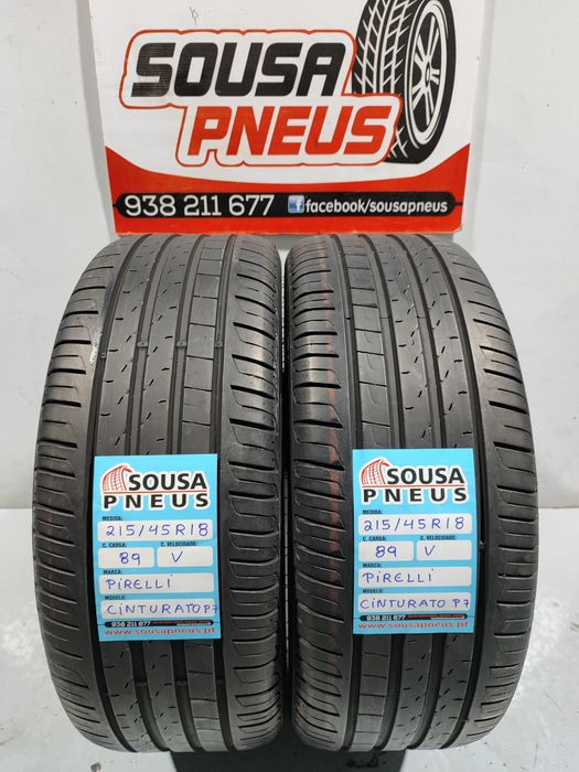 2 pneus semi novos 215-45R18 Pirelli - Oferta dos Portes - 130 Euros