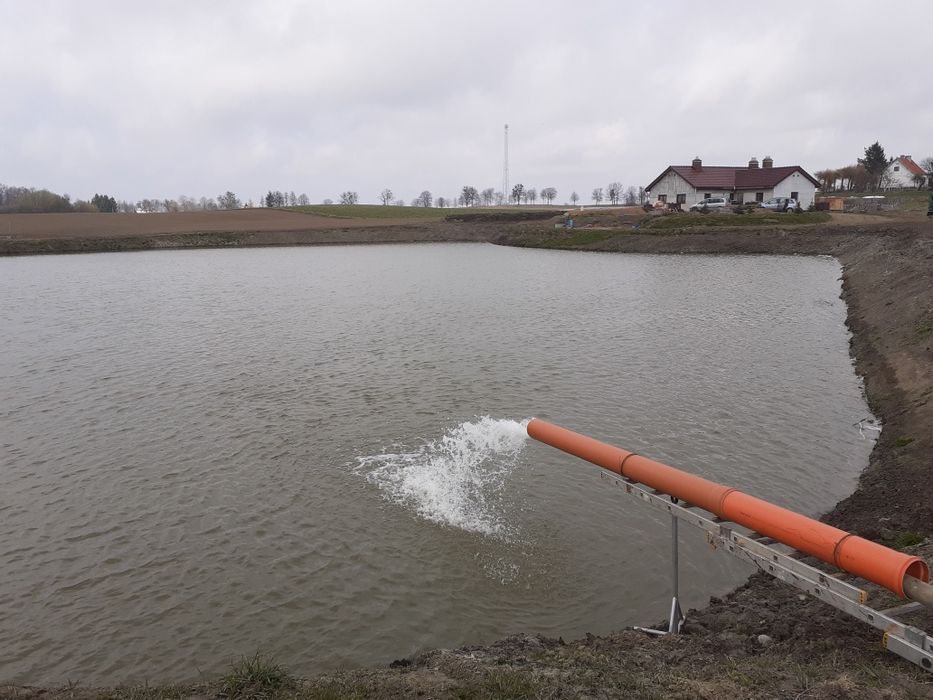 Kopanie, pogłębianie stawów, usługi koparką linową KM-251