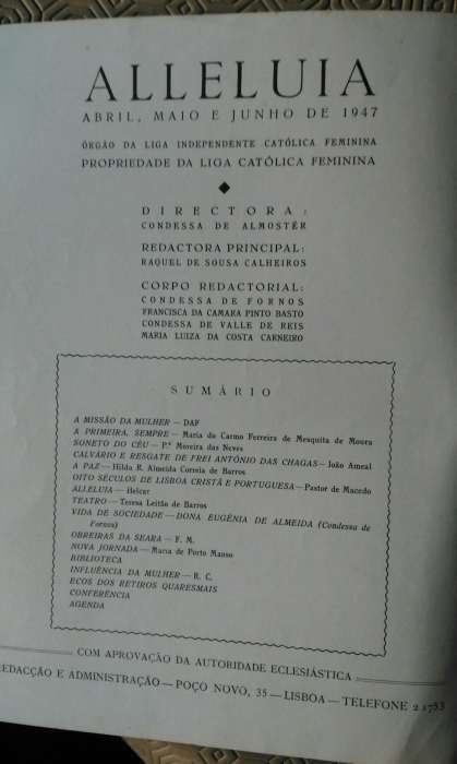 Revistas Aleluia 1947/48/48