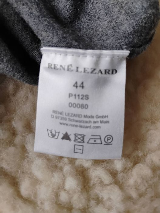 Szary cienki sweterek z wełny Rene Lezard r. 36 38