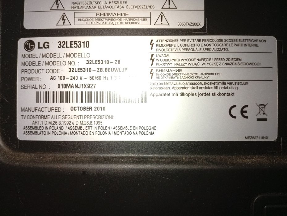 TV LG modelo 32le5310 32polegadas 80cm