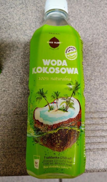 Woda kokosowa 100% naturalna
