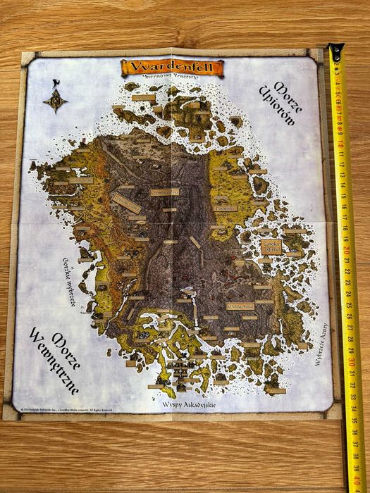 Plakat Mapa Oryginał z wersji pudełkowej The Elders Scrolls III: Tribunal