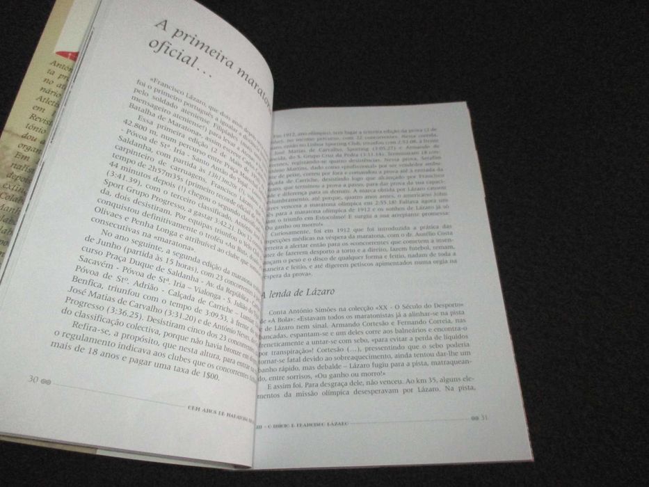 Livro Cem Anos de Maratona em Portugal António Manuel Fernandes 1ª ed