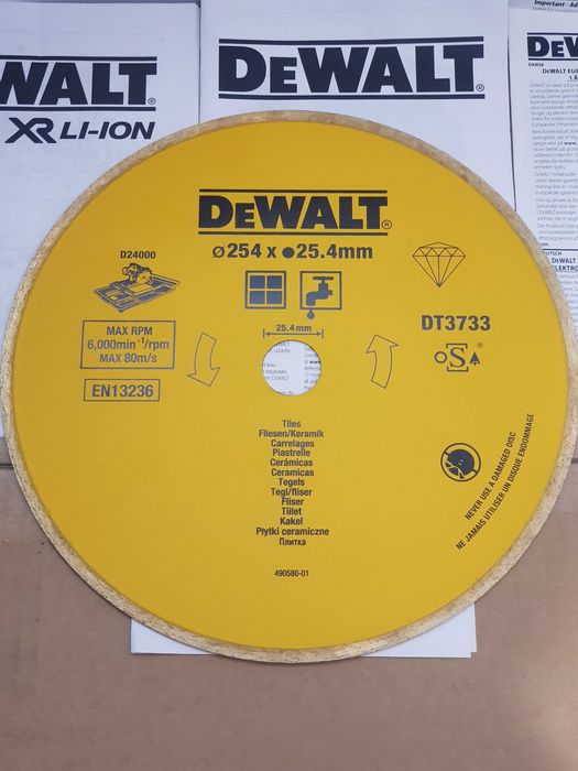 Tarcza diamentowa DEWALT DT 3733 plytki gres kamień 254 x25,4 ceramika