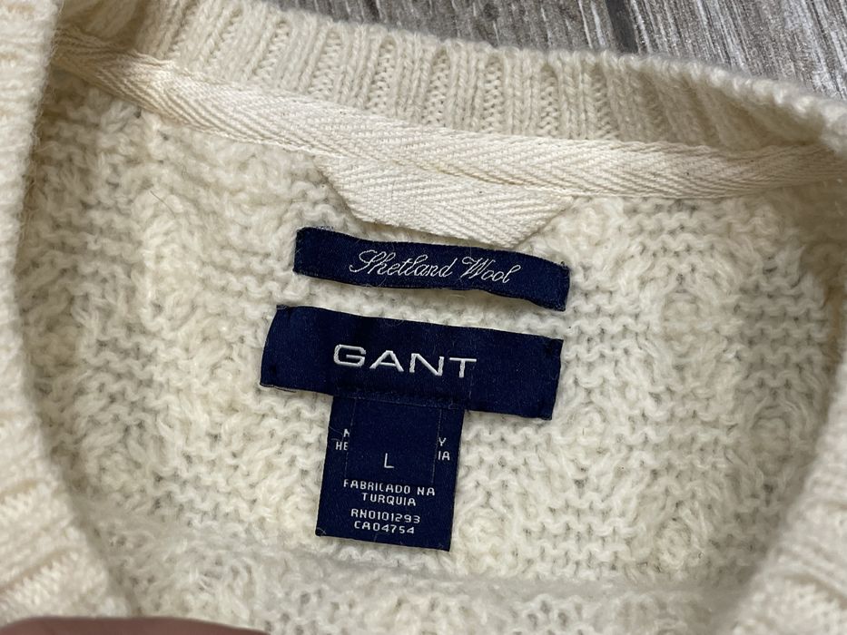 Meski Elegancki Sweter GANT Shetland Wool r. L