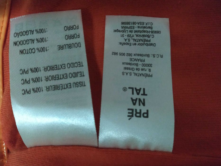 Impermeável Pré-Natal 18 meses