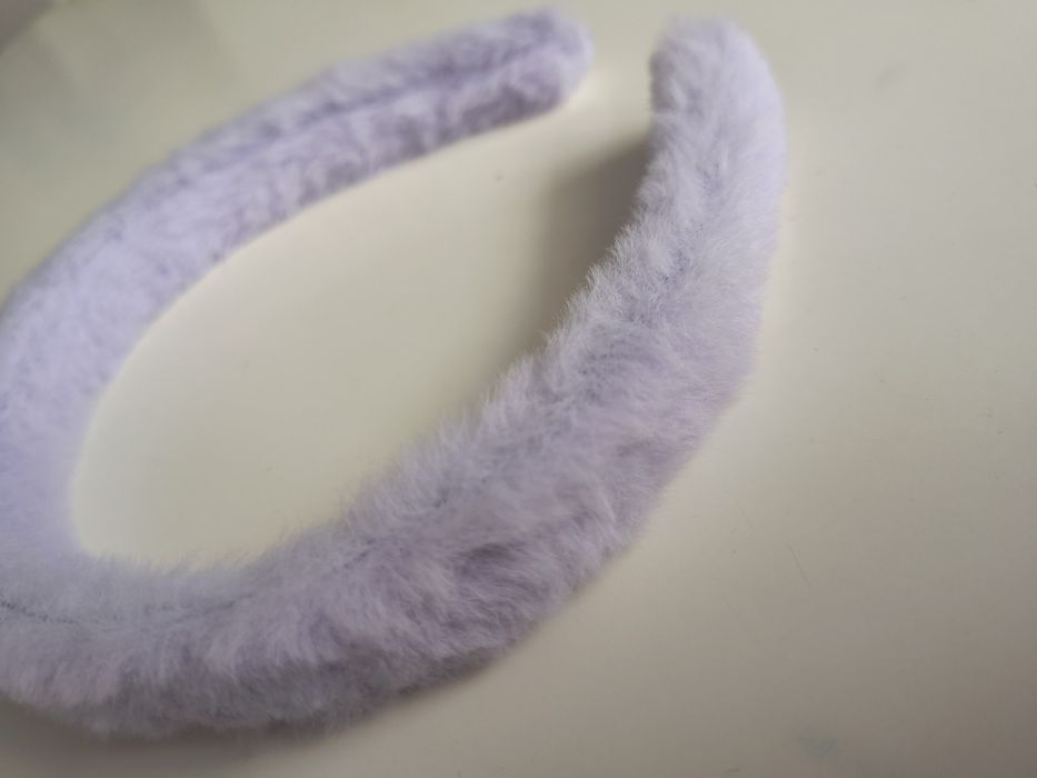 Futrzana fioletowa opaska NOWA