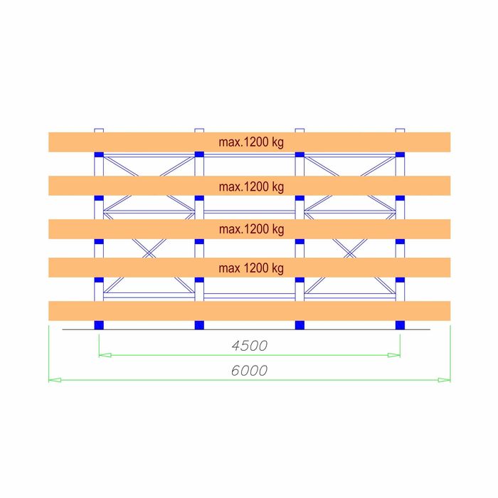 Regały wspornikowe WR2 dłużyce do długich elementów - Nowy