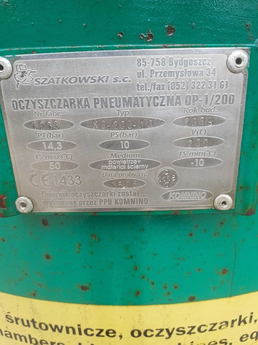 piaskarka 200l zestaw piaskowanie   komiko
