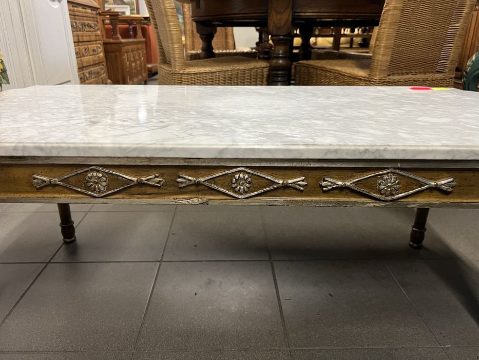 Ława drewniana z marmurowym blatem/Raty