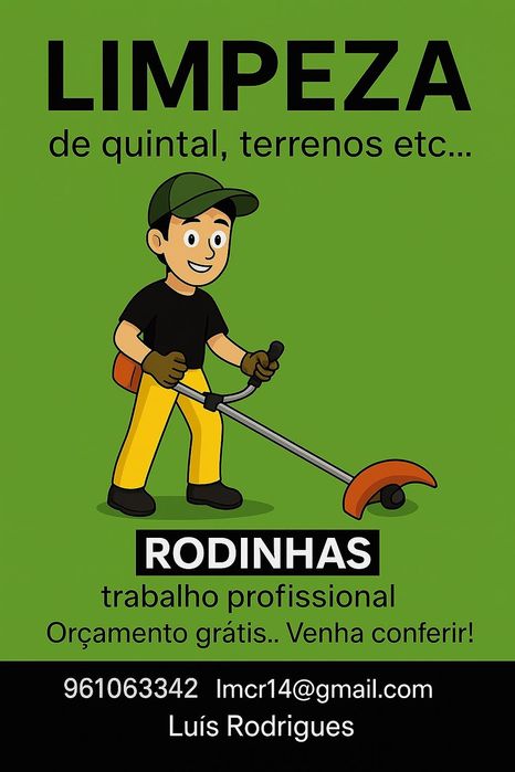 Limpeza de terrenos e quintais com roçadora