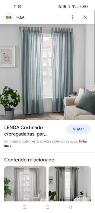 Cortinado por IKEA lenda NOVO