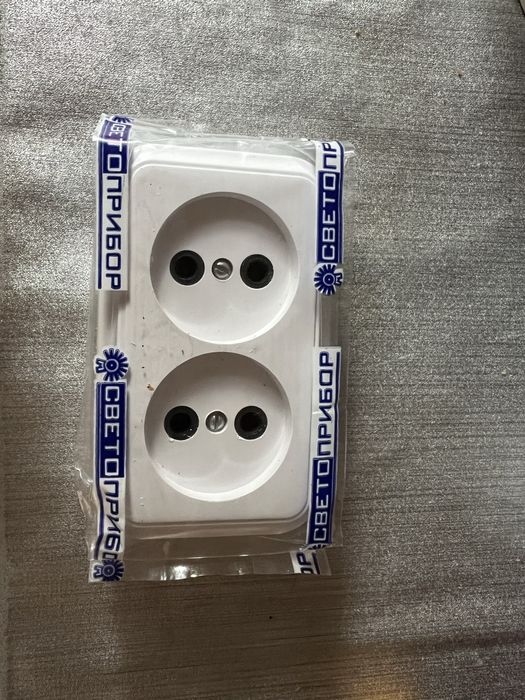 Розетка Світлоприлад подвійна біла