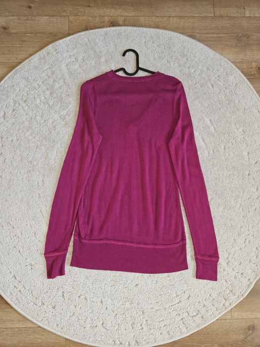 Sweterek lniany fioletowy Eddie Bauer S 36