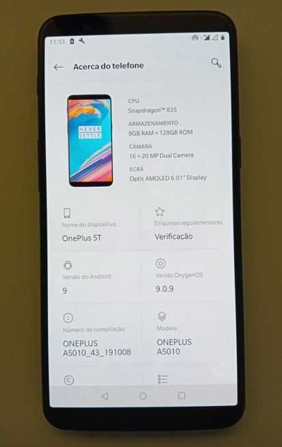 Oneplus 5T 8GB RAM + 128GB ROM - Irrepreensível