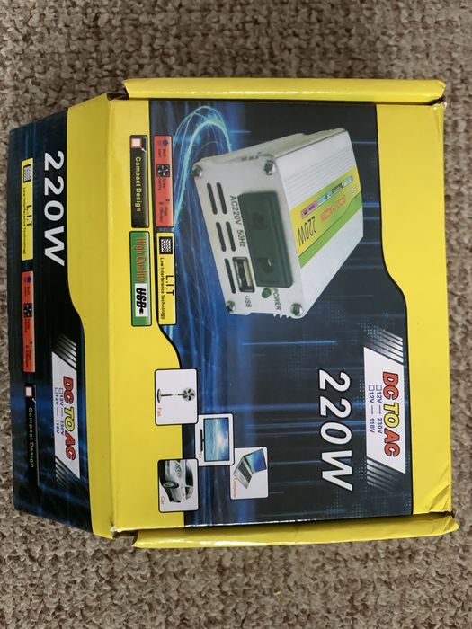 Інвертор напруги 220w, 3000w синусоіда чиста