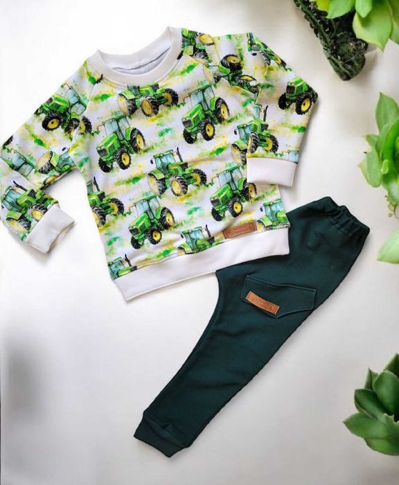 dla chłopca bluza spodnie baggy traktory wieś john deere 92