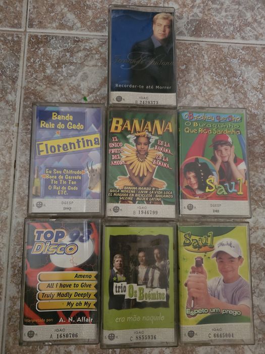 Cassetes música k7 antigas