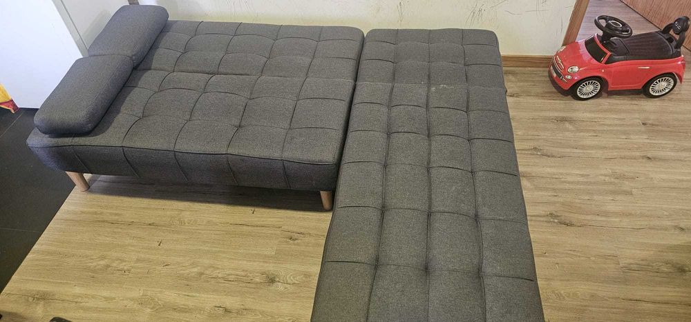 Gray Fabric Sofa Bed – Modern & Comfortable