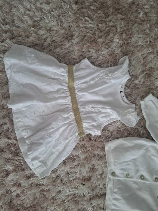 Sukienka sweterek chrzest okoliczmość 68